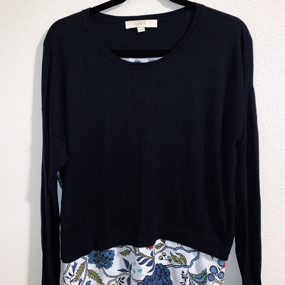 Loft Primavera Mixed Media Sweater